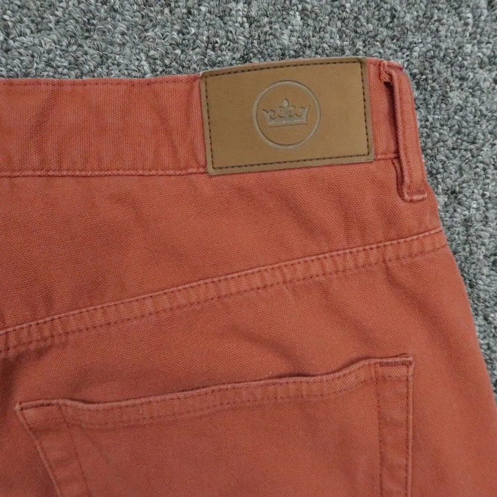 Peter Millar Pants Mens 34x34 Red Rust Stretch Canvas 5 Pocket Trouser Golf